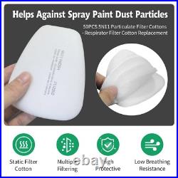 1000Pcs 5N11 Gas Mask Filters Cotton Filters Cartridge Respirator Replacement