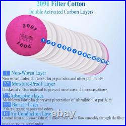 100pack 2091 Respirator Filters Replacement for 6000 6200 FF-400 Series