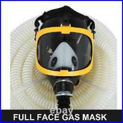 110-240V Fresh Air Respirator System Full Face Gas Mask 20m Air hose Blower Safe