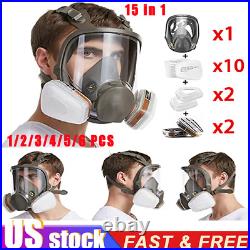 15 in 1 Full Face Gas Mask Facepiece Respirator Painting Spraying 6800