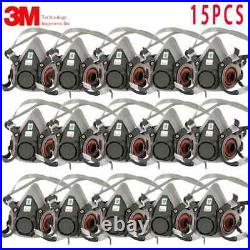 15p 3M 6200 Gas Mask for Spray Paint Decoration Chemical Dust Mask Body Protect