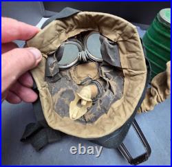 1918 British WWI Small Box Respirator Gas Mask 87th Division Carrier Bag/Caniste