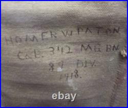 1918 British WWI Small Box Respirator Gas Mask 87th Division Carrier Bag/Caniste