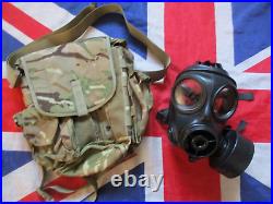 1989 AVON BRiTiSH army sas ISSUE respirator S10 SIZE 2 Medium + mtp bag pouch