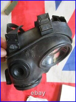 1989 AVON BRiTiSH army sas ISSUE respirator gas mask S10 SIZE 4 small & POUCH