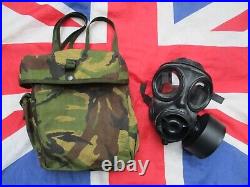 1991 AVON BRiTiSH army sas ISSUE respirator gas mask S10 SIZE 4 small & POUCH