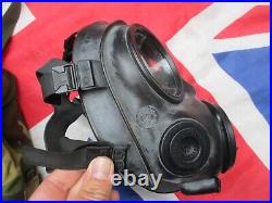 1991 AVON BRiTiSH army sas ISSUE respirator gas mask S10 SIZE 4 small & POUCH