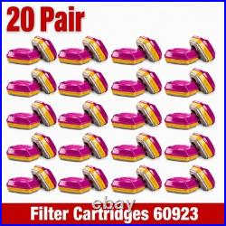 1-20 Pairs For 3M 60923 Organic Gas Replacement Respirator Cartridge/Filter US