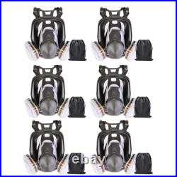 (1-6 Set) Full Face Gas Mask Facepiece Respirator Painting Spraying 15 in 1 6800