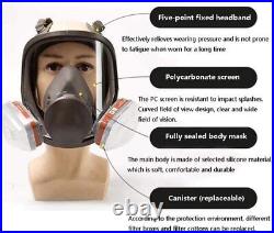 1-6set Gas Mask 15 in 1 Full Face Chemical Spray Painting Respirator Vapour 6800