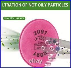 200PCS (100Pairs) 2091 P100 Filters Replacement for 6000 7000 Series Respirators
