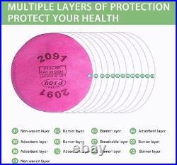 200PCS (100Pairs) 2091 P100 Filters Replacement for 6000 7000 Series Respirators