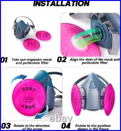 200PCS (100Pairs) 2091 P100 Filters Replacement for 6000 7000 Series Respirators