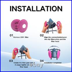 2091 P100 Particulate Filter Cotton, Installed on Filter Retainer