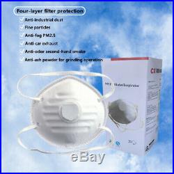20PCS N95 Particulate Respirator Mask With Exhalation Valve For Anti Flu Dust Gas