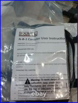2PARCIL CS-100 GAS MASK CLEAR FULL FACE Tact RESPIRATOR 40MM & 1 N-b-1 Canister