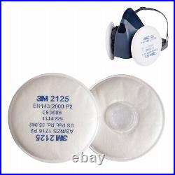 3M 2125 P2 Filters, Respirator Welding Paint Gas Fumes Dust Grinding 6000 7500