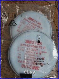 3M 2138 P3 Filter (10pair) Welding Paint Gas Smoke Dust Mould 6000 7500