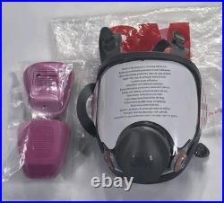 3M 6800 Full Face Reusable Respirator/Gas Mask Medium + 2 P100 Filters