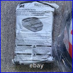 3M 6900 Full Face Respirator Large w 6003 Organic Vapor Cartridges Sealed