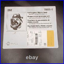 3M 7800S-S Full Facepiece Respirator Gas Mask Brand New Size Small Silicone