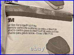 3M Acid Gas Cartridge/Filter 60922, P100 Case of 30, 2 Per Pack