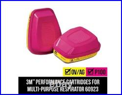 3M Full Face Respirator 6700 Small+ Multi Gas Organic Vapor P100 Cartridge 60923