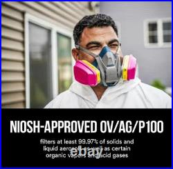 3M Full Face Respirator 6700 Small+ Multi Gas Organic Vapor P100 Cartridge 60923