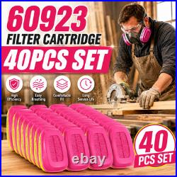3M Respirator Mask Cartridge Pack 40PCS 60923 for Organic Vapor Workplace Uses