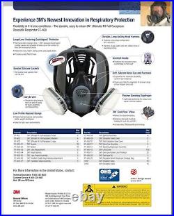 3M Ultimate FX Full Face Reusable Respirator FF-402, Medium with 2 cartridges