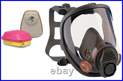 3m 6700 Full Face Ppe Respirator Mask & 2-60923 Organic Vapor Acid Gas Filter Sm
