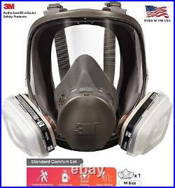 3m 7 In 1 Reusable Full Face Respirator Facepiece Gas Mask Painting Spraying Lrg