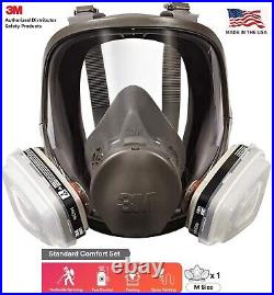 3m 7 In 1 Reusable Full Face Respirator Facepiece Gas Mask Painting Spraying Med