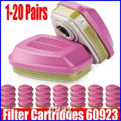 40PCS Respirator Cartridge, 60923 P100 Respirator Filter, Against Organic Vapors