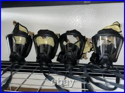 4x MSA Ultra Elite SCBA Full Face Firefighter Respirator Gas Mask Size 4x M
