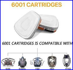 6001 Filter Cartridges Replacement for Gas Respirator 16pcs Filter Cartridges