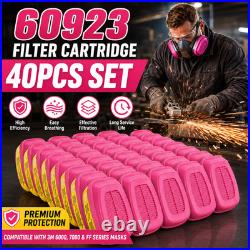 60923 40PCS Respirator Cartridge Replacements for 3M Masks in Organic Vapor Work