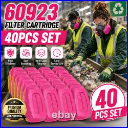 60923 40PCS Respirator Cartridge Replacements for 3M Masks in Organic Vapor Work