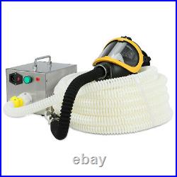 66ft Electric Air Supply Long Tube Respirator & Isolated Gas Mask 110-240V