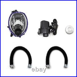 6800 Full Face Gas Mask Chemical Paint Spray Respirator Air Breathing Electric