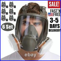6 Set 15in1 Suit Painting Spray Fit 6800 Gas Mask Full Face Facepiece Respirator