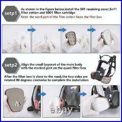 6 Set 15in1 Suit Painting Spray Fit 6800 Gas Mask Full Face Facepiece Respirator