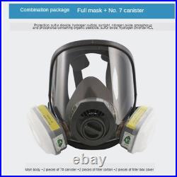 7 in 1 Gas Mask Acid Organic Full Face Mask Respirator Paint Chemical Pesticide