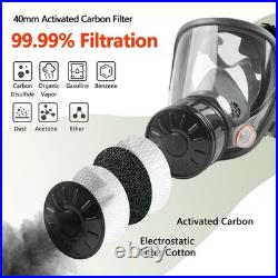 AMZYXUAN Full Face Gas Mask Nuclear, Chemical, Paint, Dust, Vapors Respirator 4