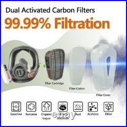 AMZYXUAN Full Face Gas Mask Nuclear, Chemical, Paint, Dust, Vapors Respirator 4