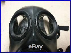 AVON Dual Filter FM12 Respirator NBC Gas Mask Gasmask Police X2 Filters Size 1