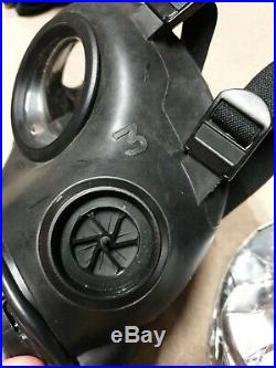 AVON Dual Filter FM12 Respirator NBC Gas Mask Gasmask Police X2 Filters Size 3