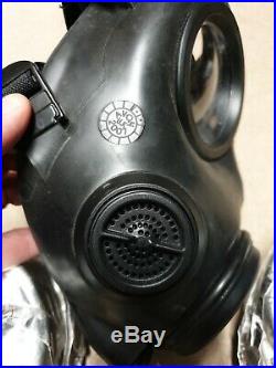 AVON Dual Filter FM12 Respirator NBC Gas Mask Gasmask Police X2 Filters Size 3