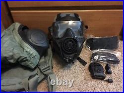 AVON FM53 M53 Gas Mask MED Right Hand With Hood & Filter