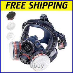 Adjustable Full Face Respirator with Dual Charcoal Filters for Industrial Safety